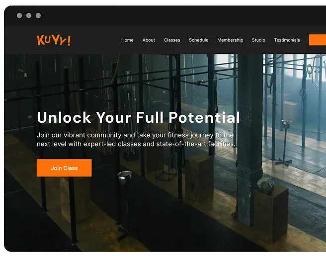 Pratinjau website bisnis yang dibuat dengan KUYY! untuk Bisnis